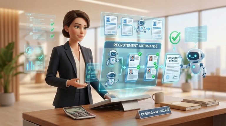 Les robots logiciels au service des Ressources Humaines — illustration Factory 456
