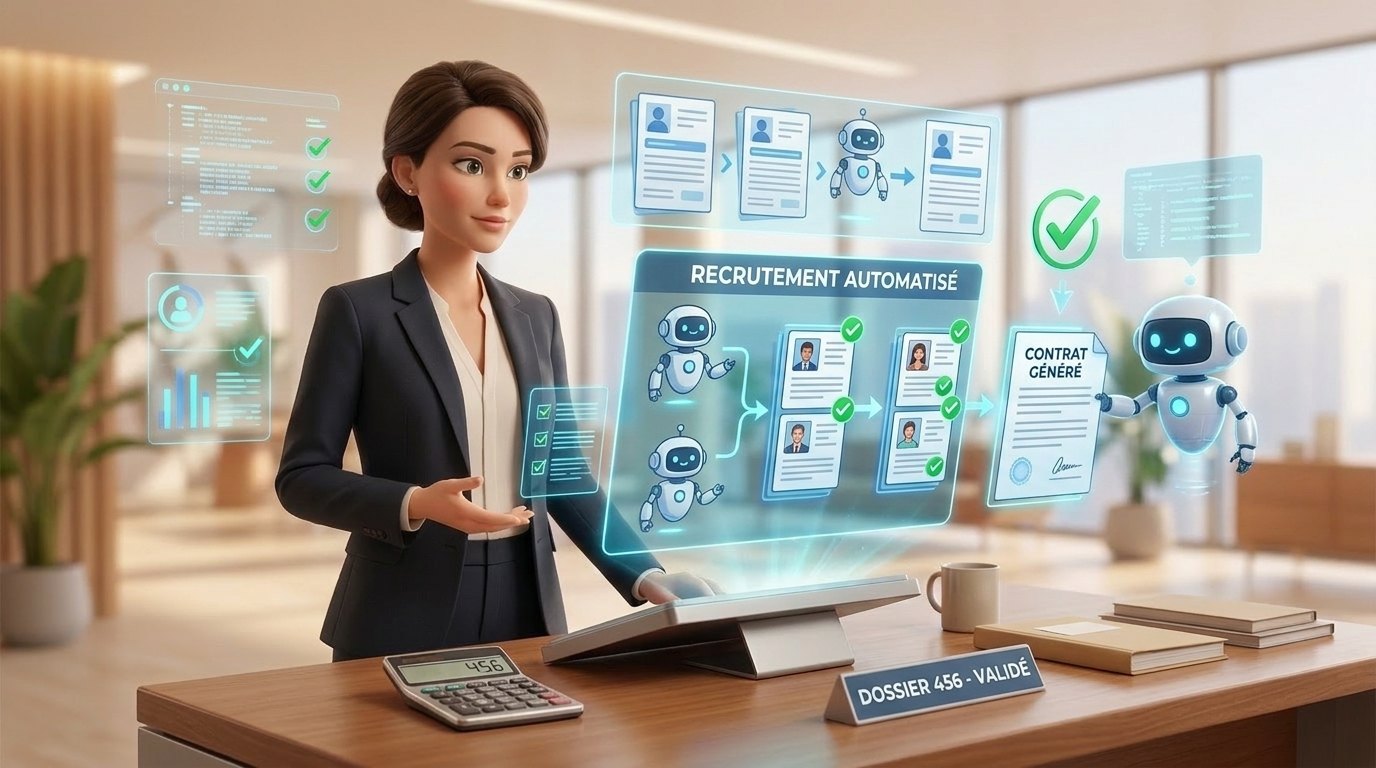 Les robots logiciels au service des Ressources Humaines — illustration Factory 456