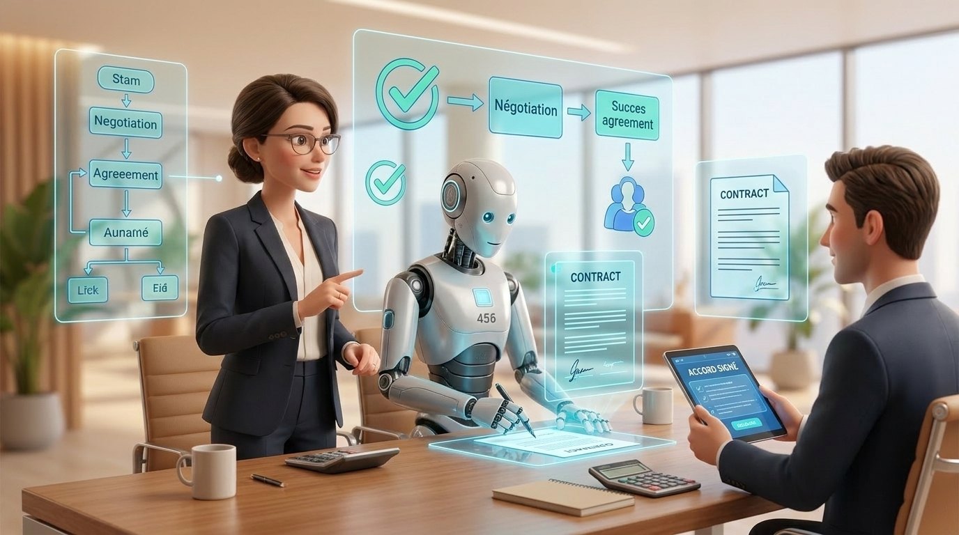 Un robot pour la négociation commerciale, c'est possible ! — illustration Factory 456