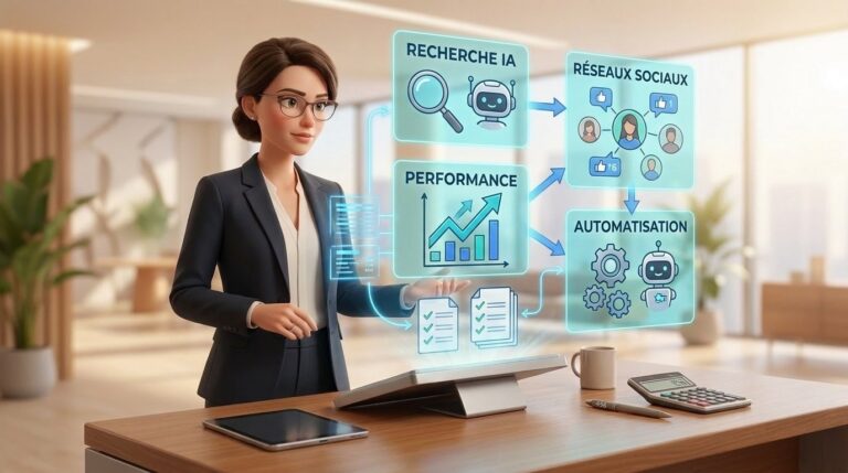 Découvrez les 4 tendances du Search et du Social afin d’optimiser les performances des campagnes digitales de votre entreprise — illustration Factory 456