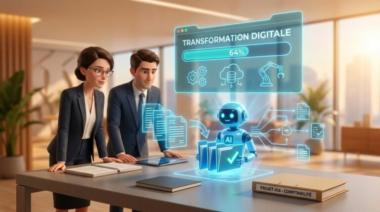 64% des dirigeants veulent se concentrer sur la transformation digitale de leurs activités ! — illustration Factory 456