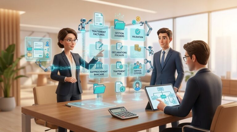 7 uses cases de robot logiciel dans l’administration et le secteur public — illustration Factory 456