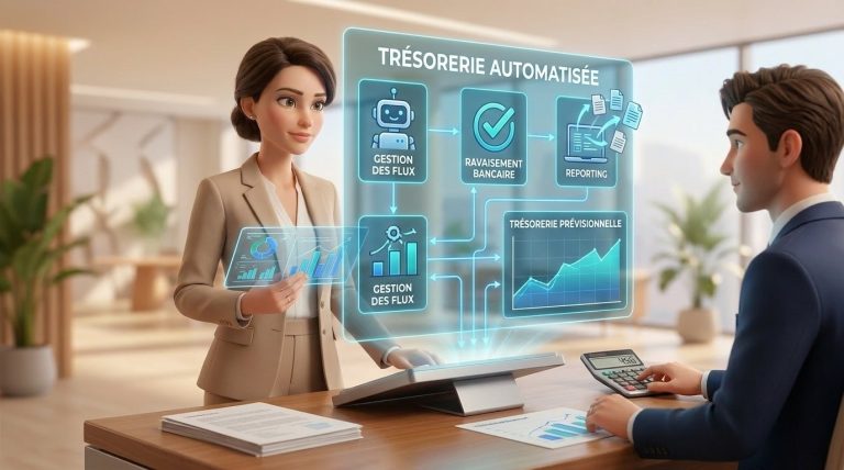 RPA pour gestion de trésorerie : des exemples concrets — illustration Factory 456