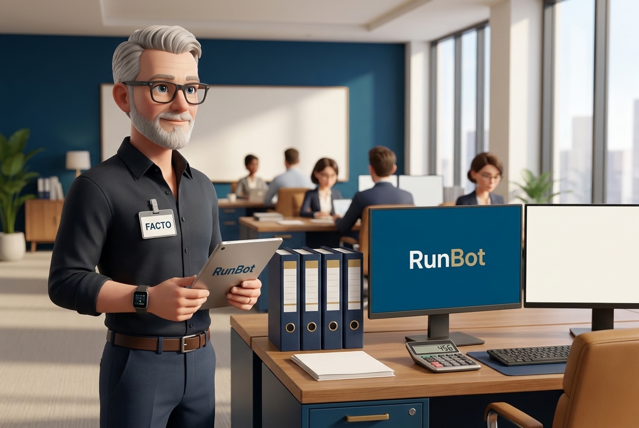 Agent IA RunBot exécutant la production comptable d’un cabinet